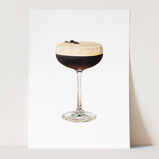 Espresso Martini Cocktail Art Print: A4