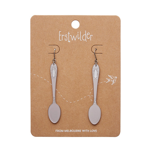 Erstwilder x Katherine Sabbath Spoon, Please! Drop Earrings - Silver