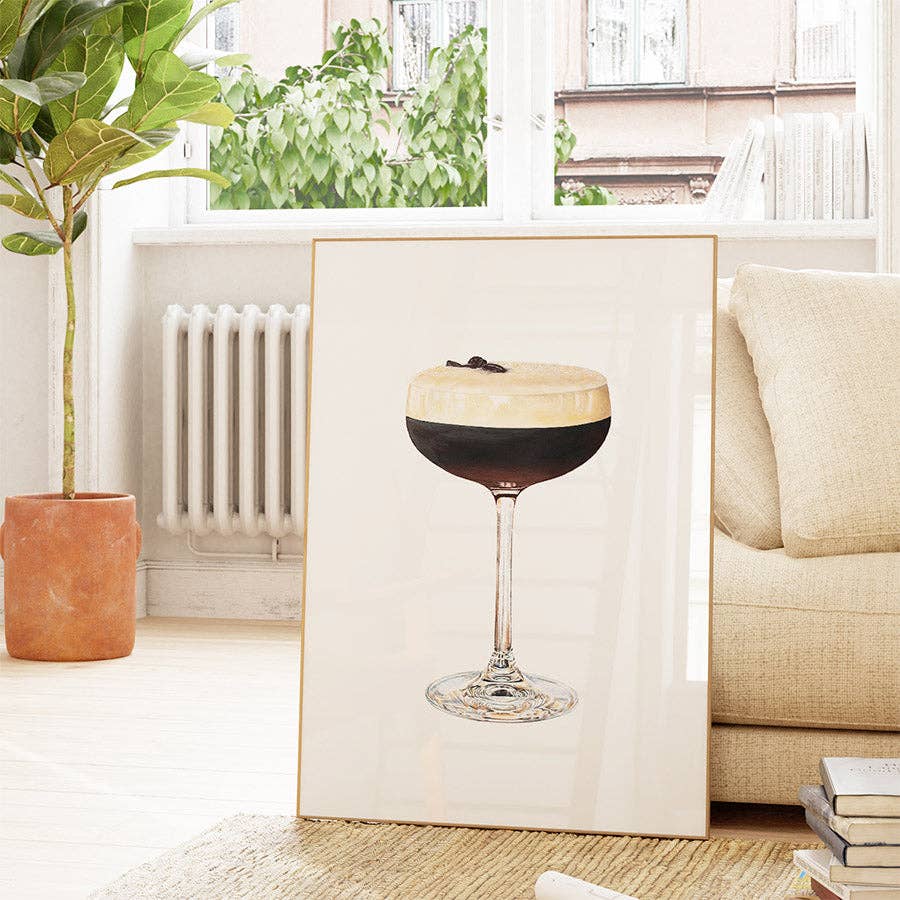 Espresso Martini Cocktail Art Print: A4