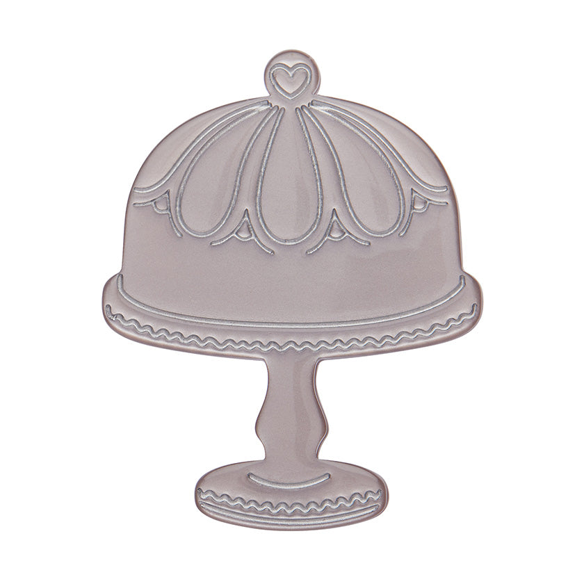 Erstwilder x Katherine Sabbath Classic Cake Stand Mini Brooch - Silver