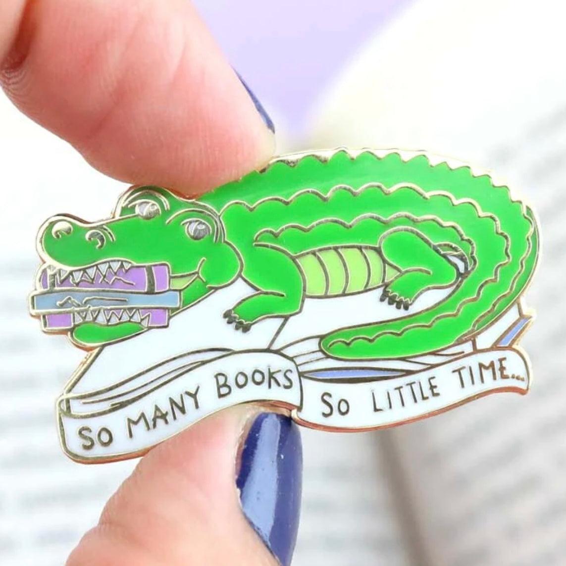 Jubly-Umph Lapel Pin So Many Books, So Little Time