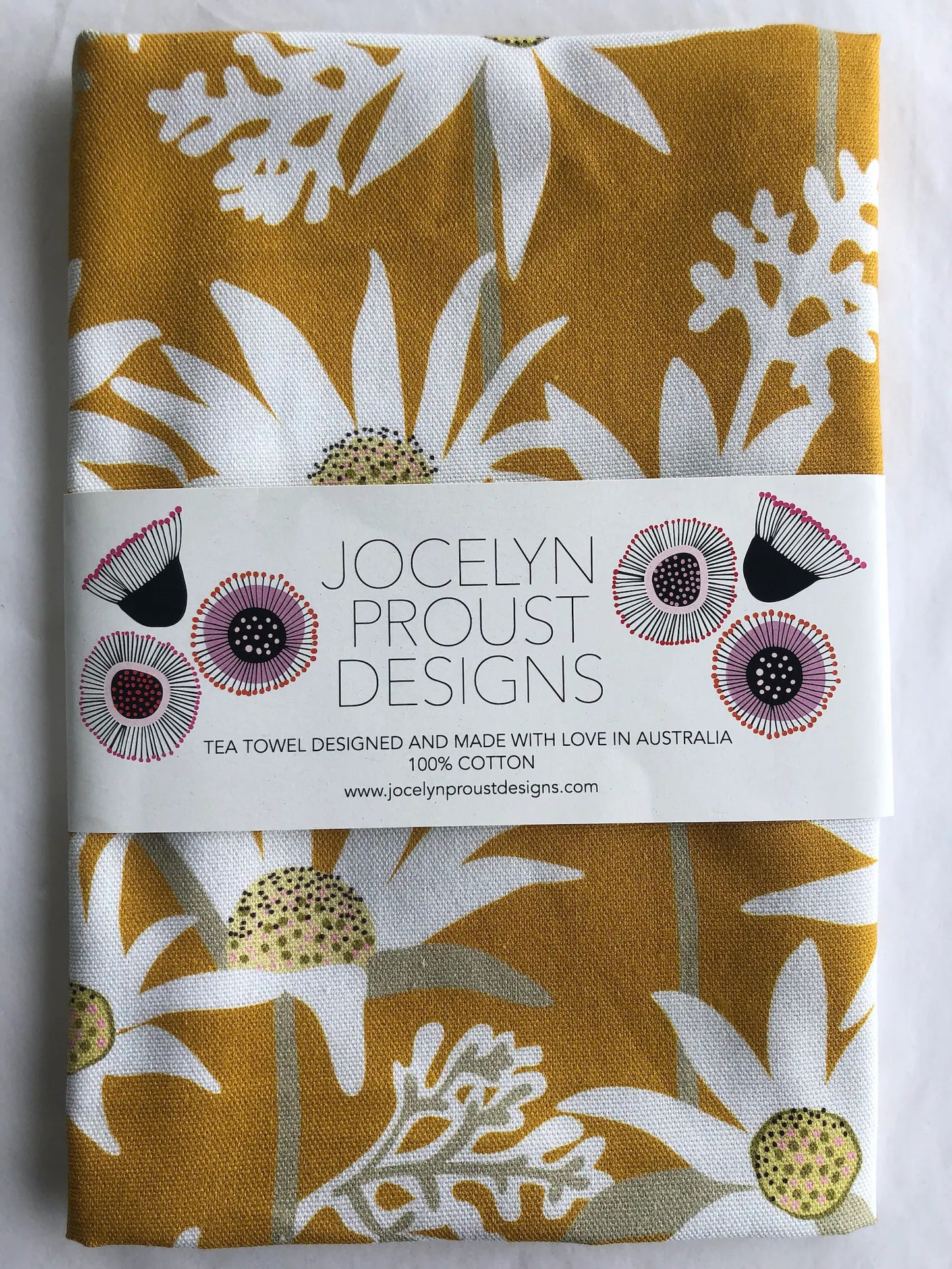 Jocelyn Proust Designs Tea Towel - Australian Native Flannel Flower