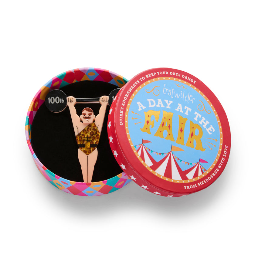 Erstwilder A Day at The Fair Collection - Worlds Strongest Man Brooch