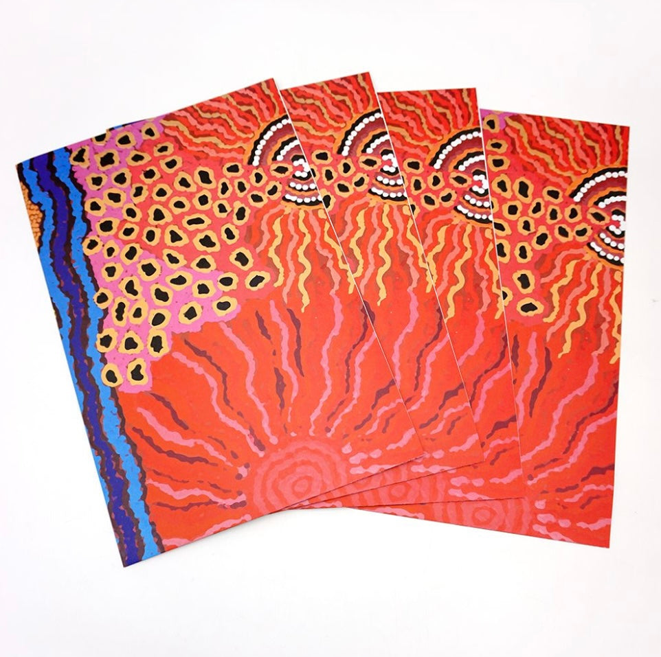 Better World Arts - Hand Made Wrapping Paper, Damien and Yilpi Marks