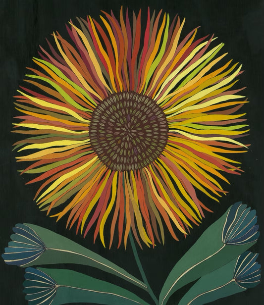 Flowers In Your Hair Print - Sun Flower