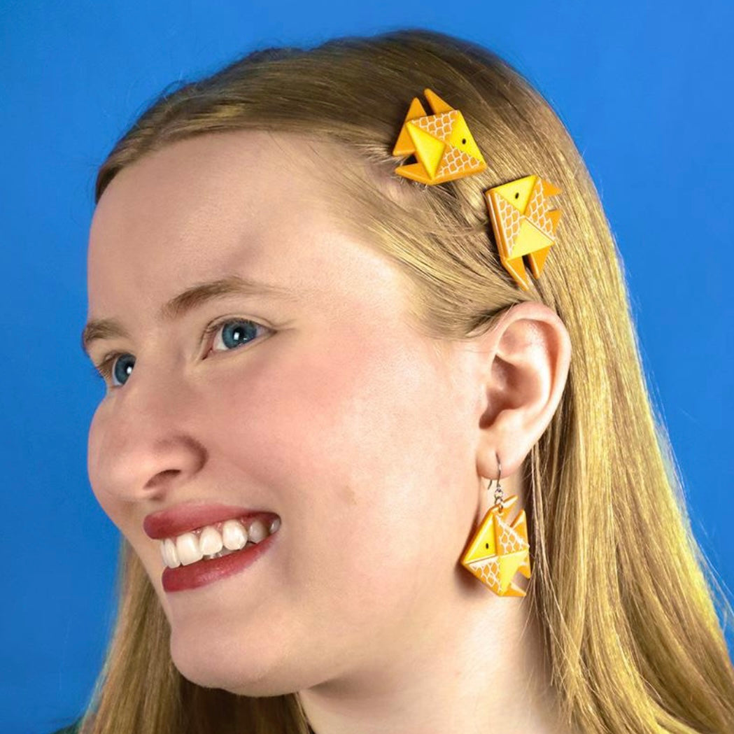 Erstwilder The Memorable Goldfish Hair Clips Set