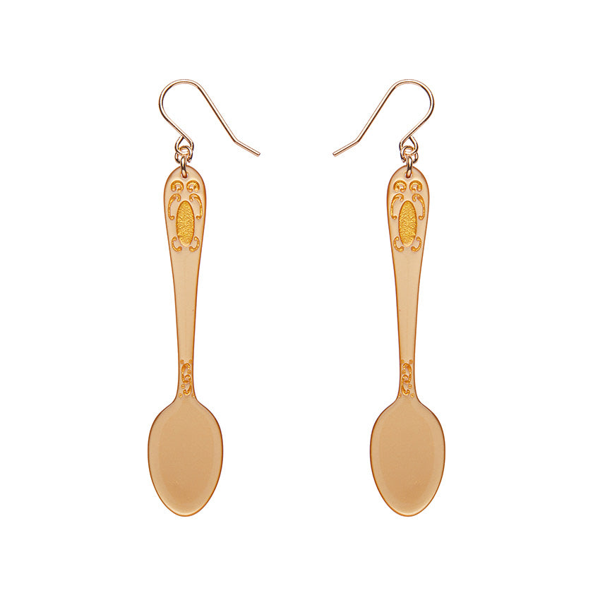 Erstwilder x Katherine Sabbath Spoon, Please! Drop Earrings - Gold