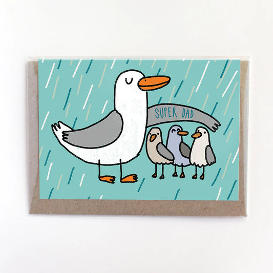 Surfing Sloth Card - Super Dad