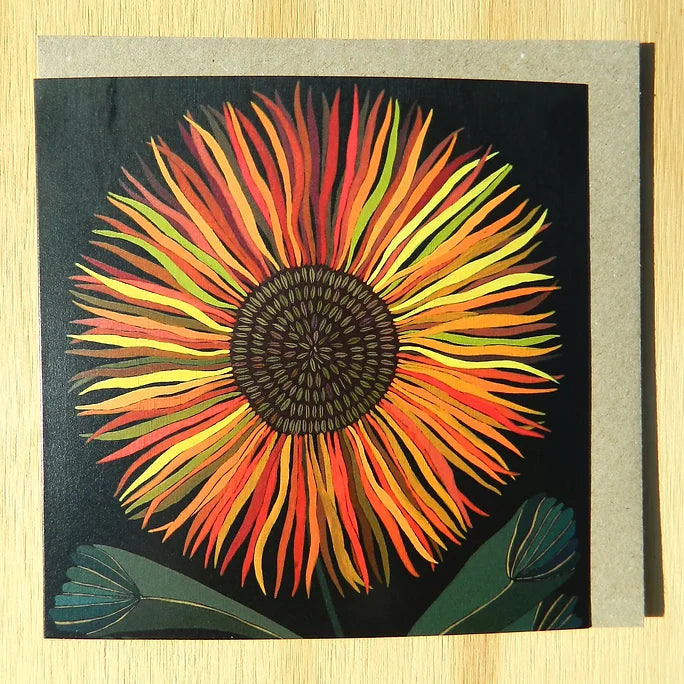 Flowers In Your Hair Card - Sun Flower