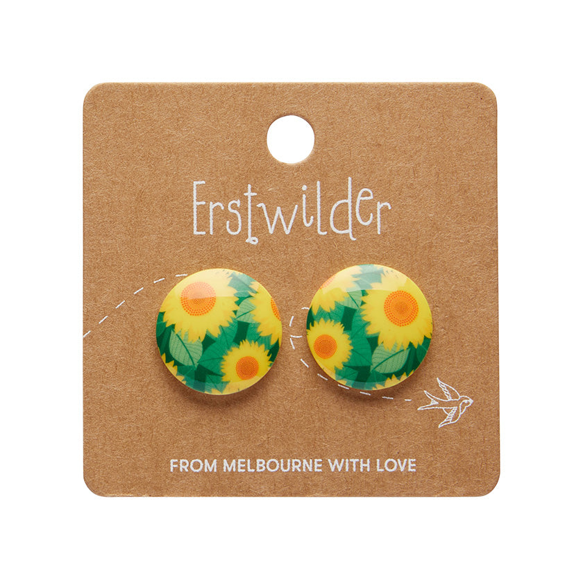 Erstwilder x Jocelyn Proust Sunflower Rounded Stud Earrings