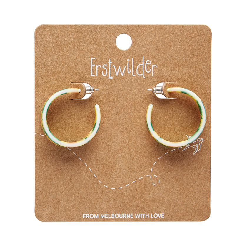 Erstwilder x Jocelyn Proust Sunflower Hoop Stud Earrings - Yellow