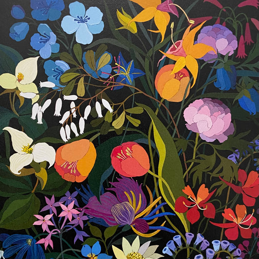 Flowers In Your Hair Card - Twilight Blooms