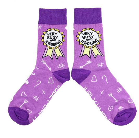 Jubly-Umph Socks - Very Busy and Important Medium