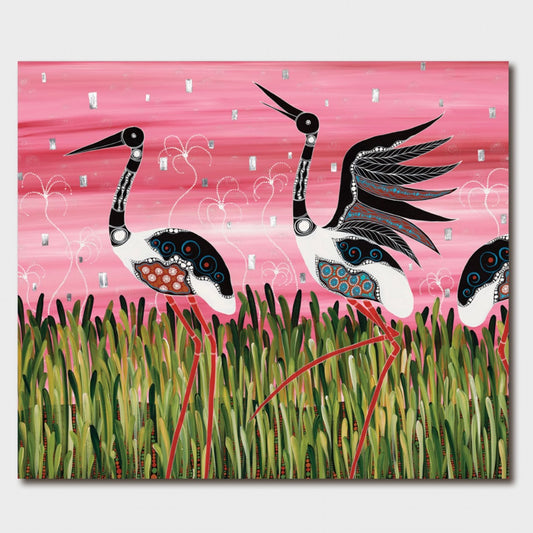 Melanie Hava Card Jabirus in the Grass