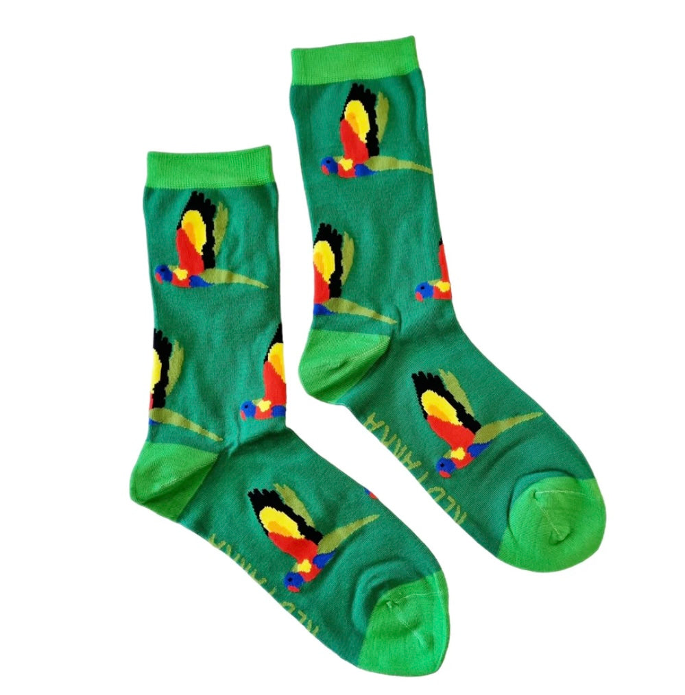 Red Parka - Rainbow Lorikeet Socks