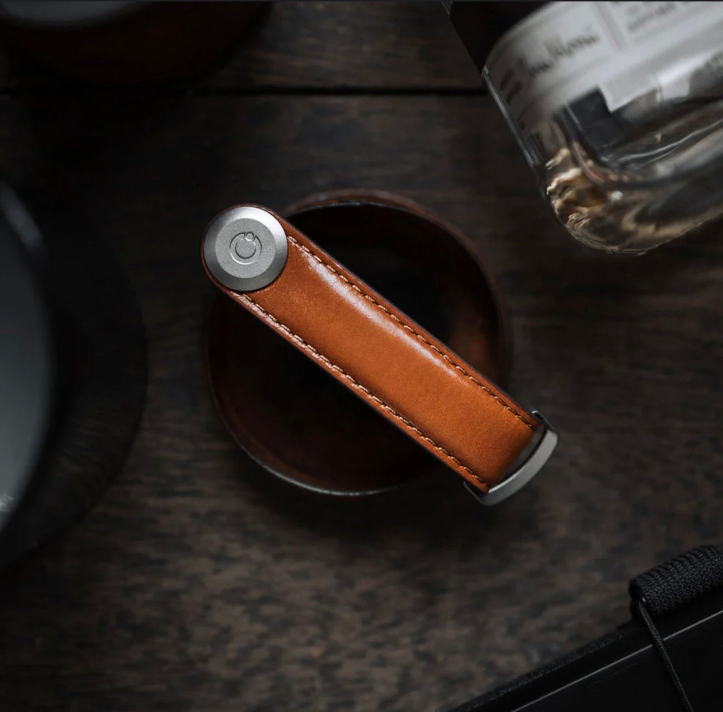 Orbitkey Leather Cognac With Tan Stitching