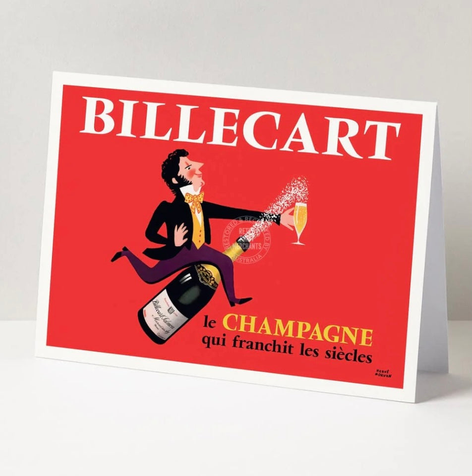 Retro Print Merchants Card - Billiecart Champagne
