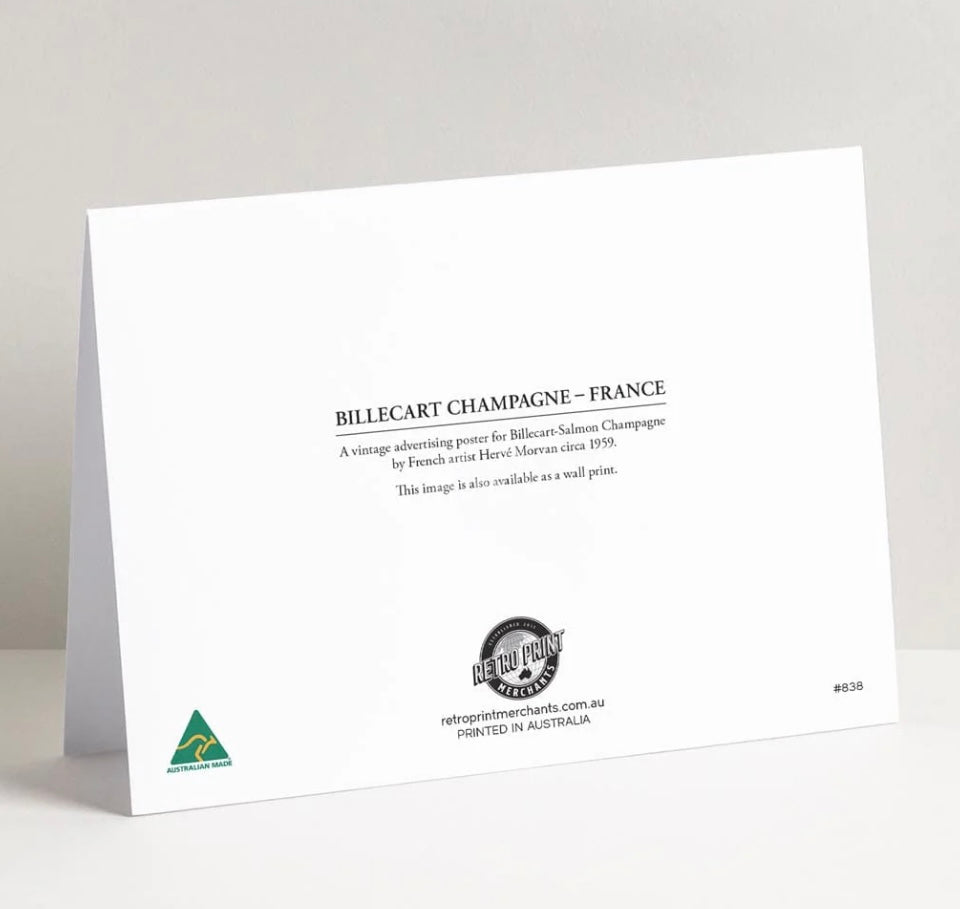 Retro Print Merchants Card - Billiecart Champagne