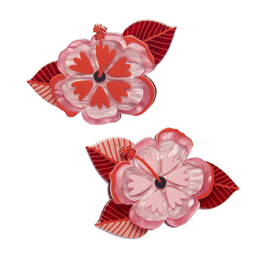 Erstwilder x Jocelyn Proust Halcyon Hibiscus Hair Clip Set - 2 Piece