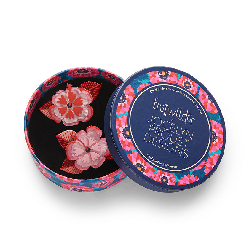 Erstwilder x Jocelyn Proust Halcyon Hibiscus Hair Clip Set - 2 Piece