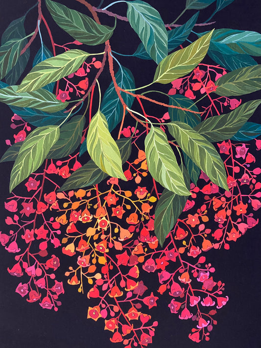 Flowers In Your Hair Print - Flame Tree