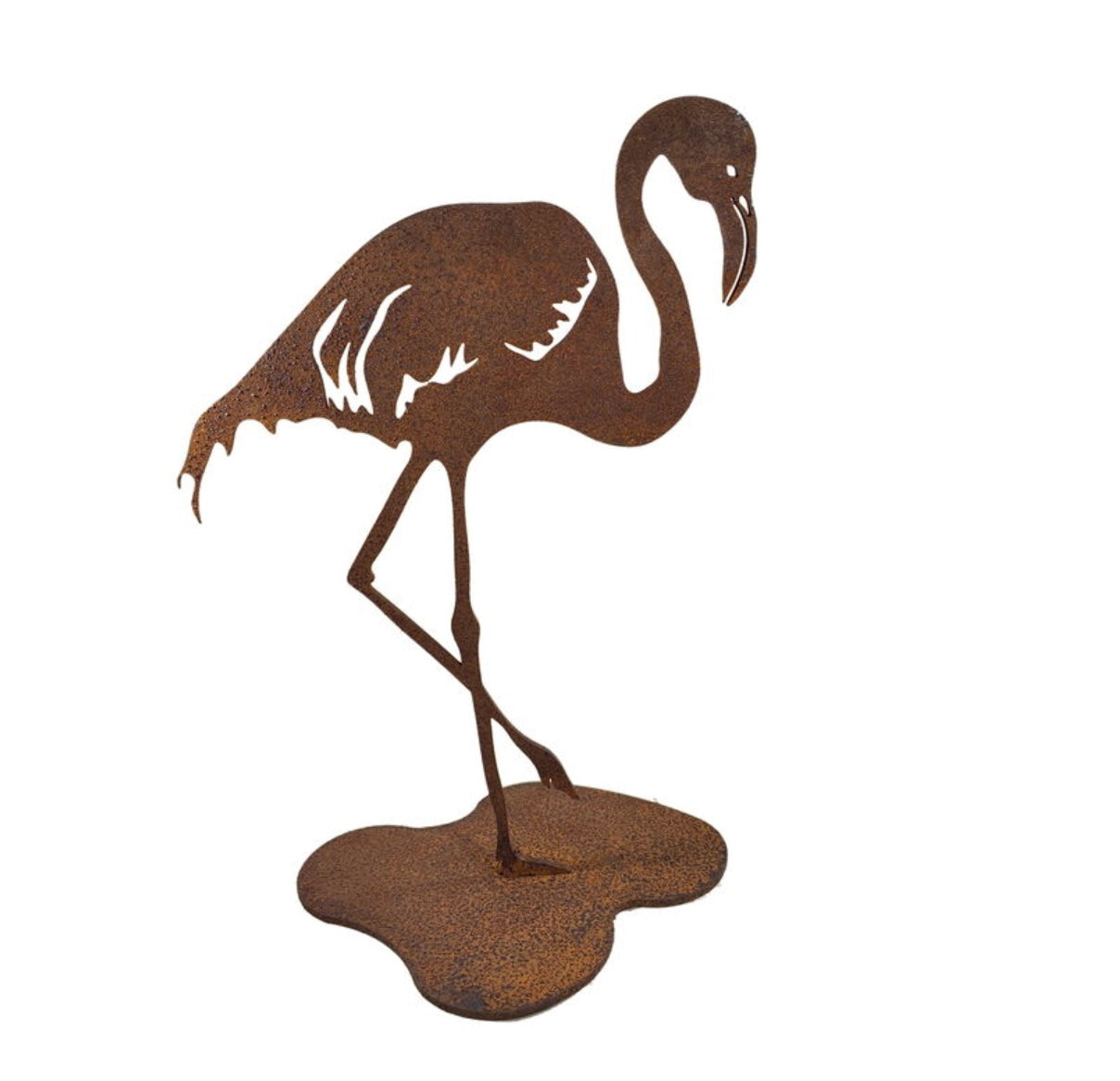 Overwrought Flamingo Garden Art Stand 2