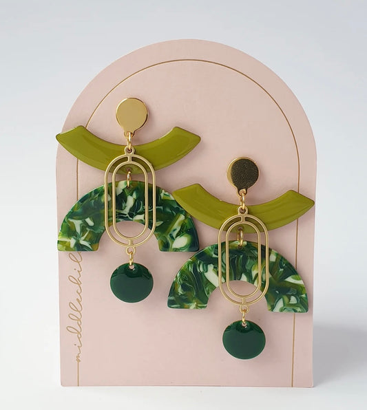 Middle Child Big Dipper Earrings - Avocado