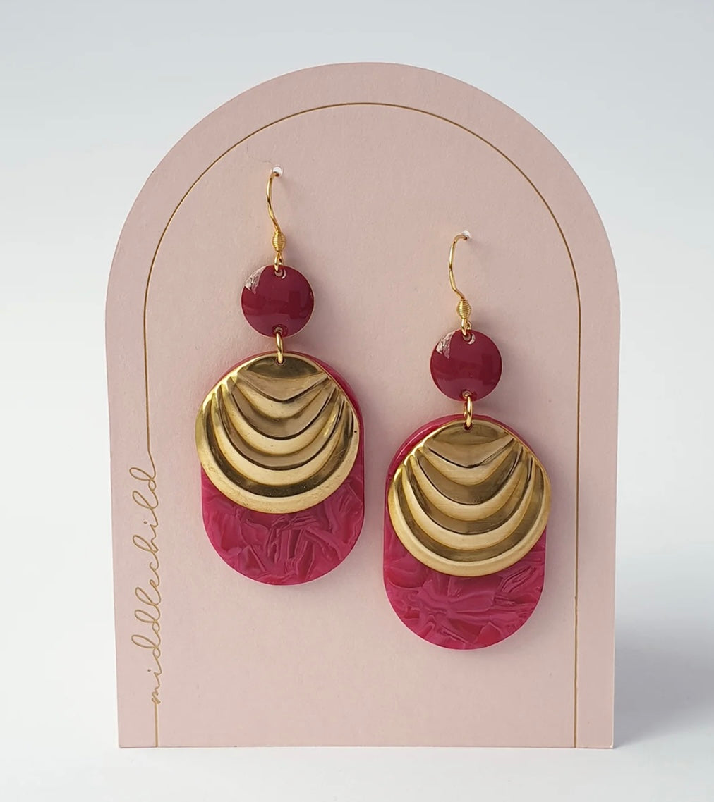 Middle Child Finale Earrings - Berry