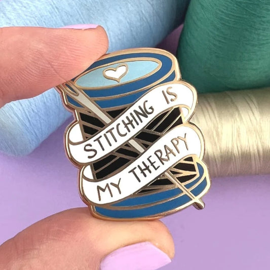 Jubly-Umph Lapel Pin Stitching is My Therapy