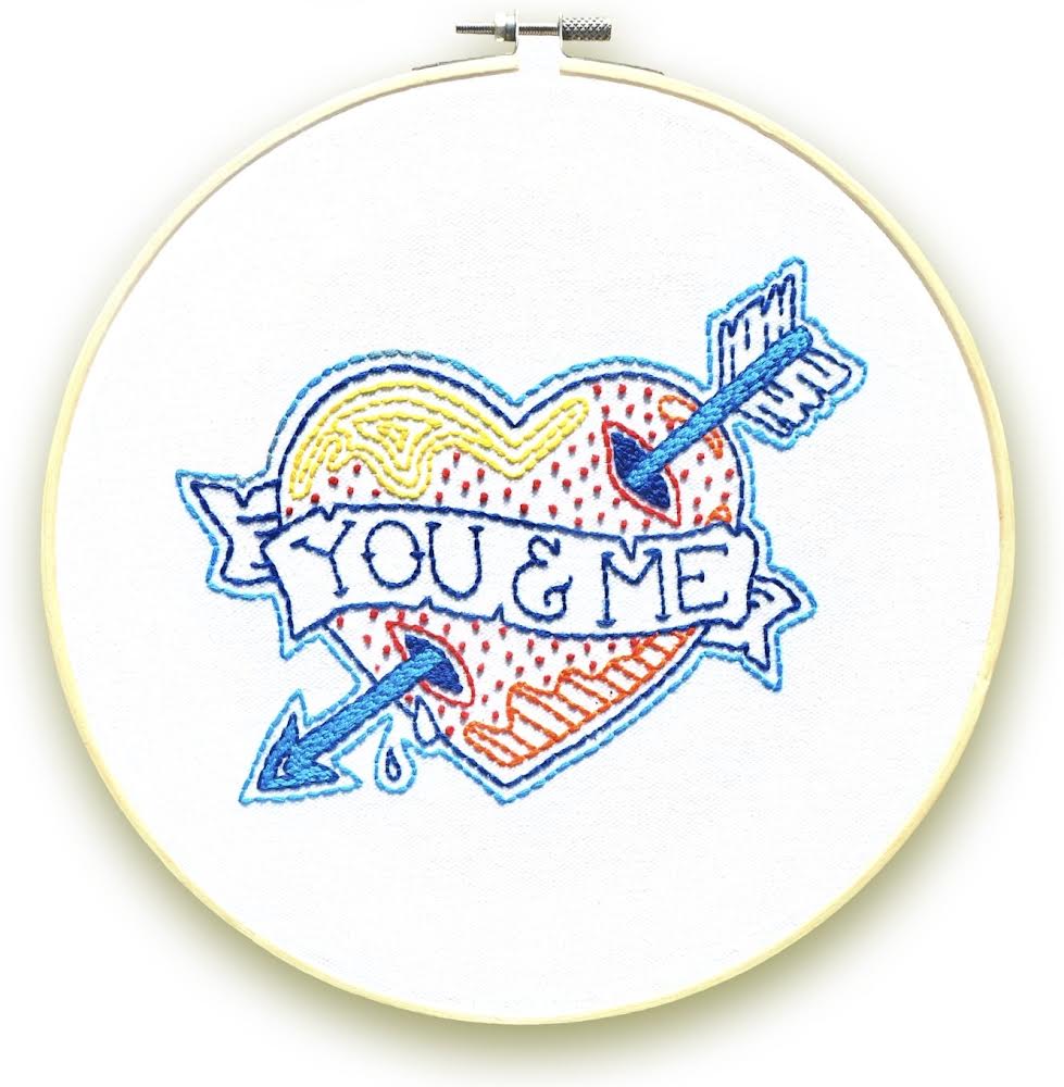 Auntie Ra-ra - Modern Embroidery Kit, You & Me