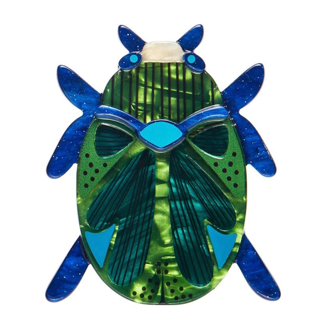 Erstwilder Luck of the Beetle Brooch