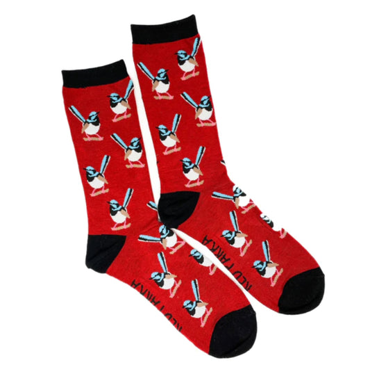 Red Parka - Fairy Wren Socks
