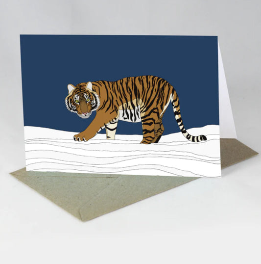Red Parka - Endangered Animal Card, Amur Tiger