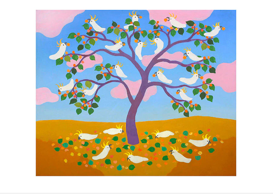 Michael Leunig Print - Apricot Harvest