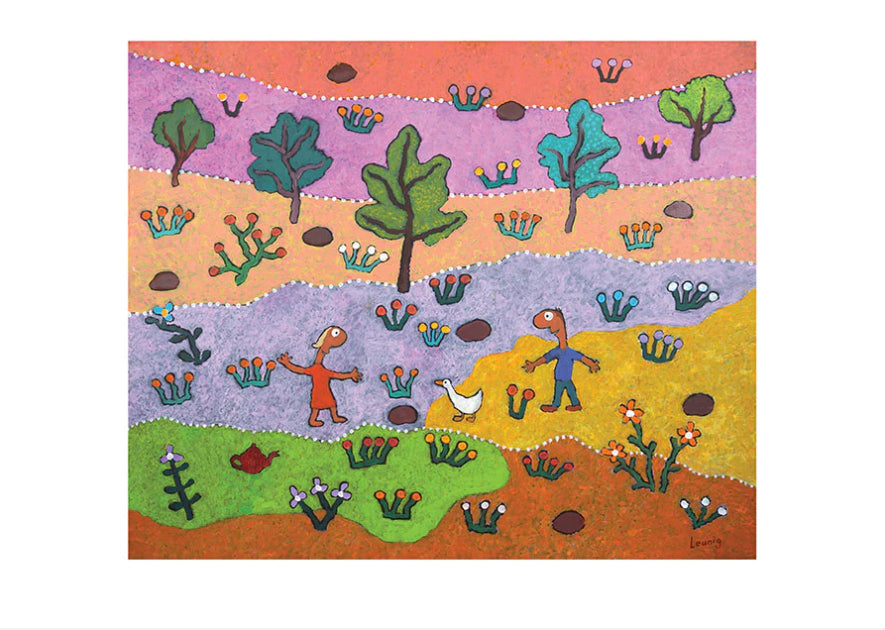 Michael Leunig Print - Special Meeting