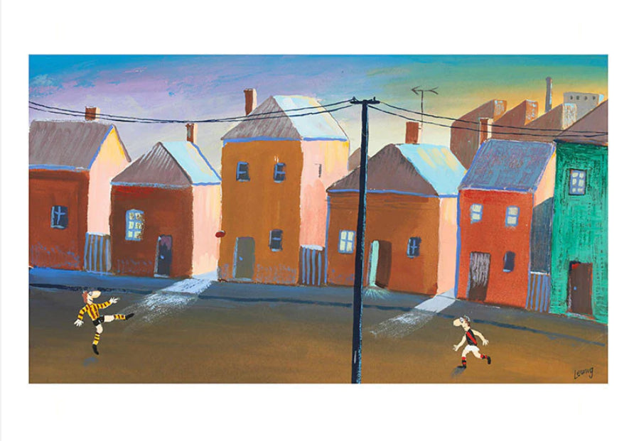 Michael Leunig Print - Street Football