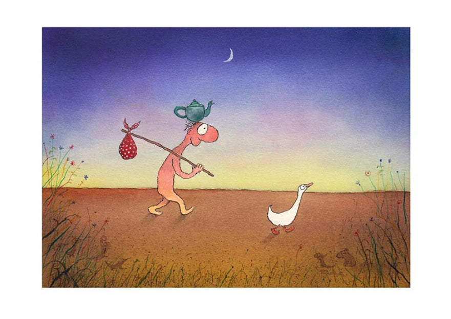 Michael Leunig Print - Travelling