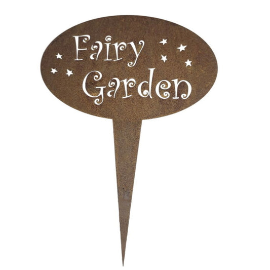 Overwrought Fairy Garden Sign Stake