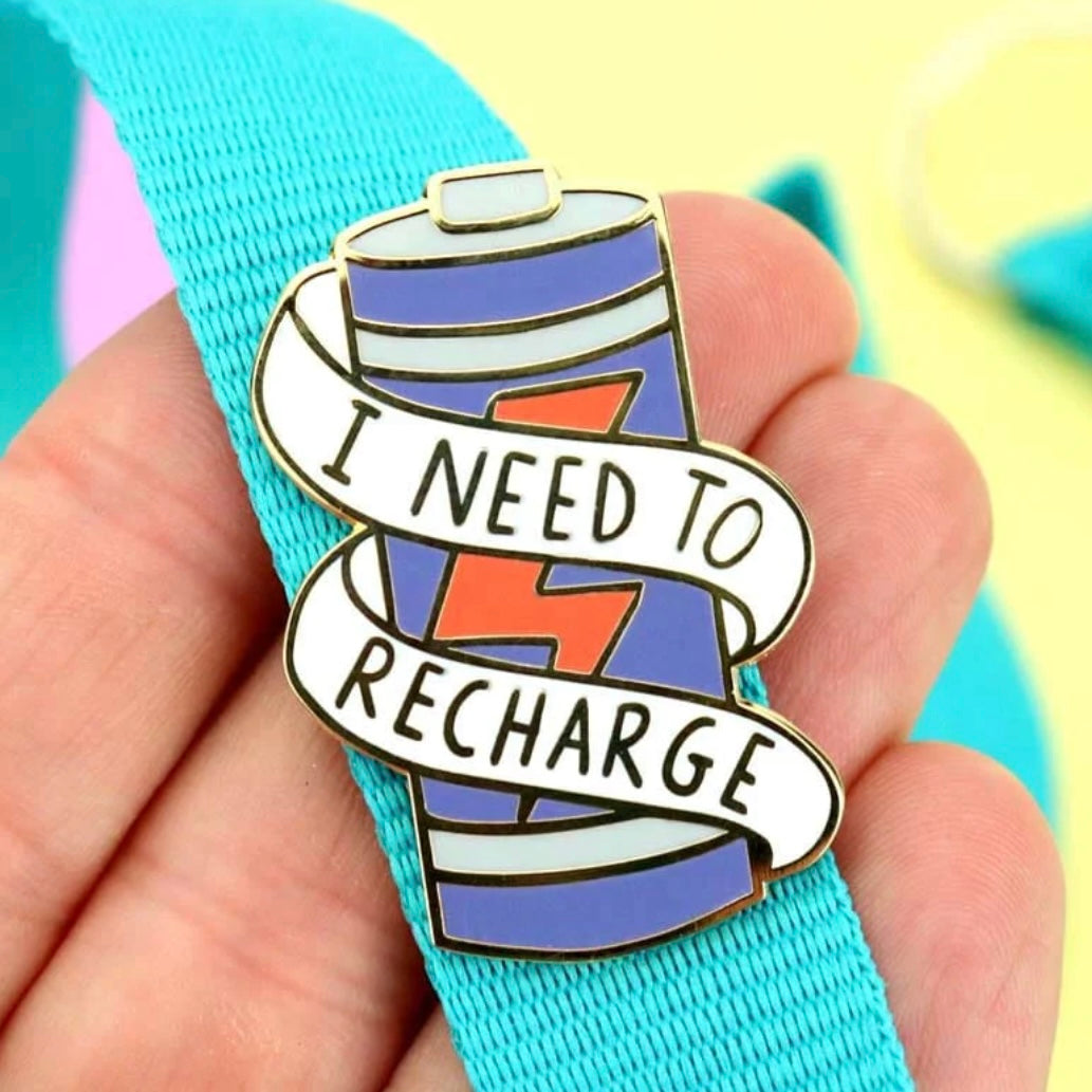 Jubly-Umph Lapel Pin - I Need To Recharge