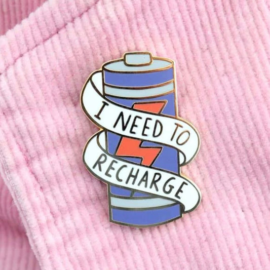 Jubly-Umph Lapel Pin - I Need To Recharge