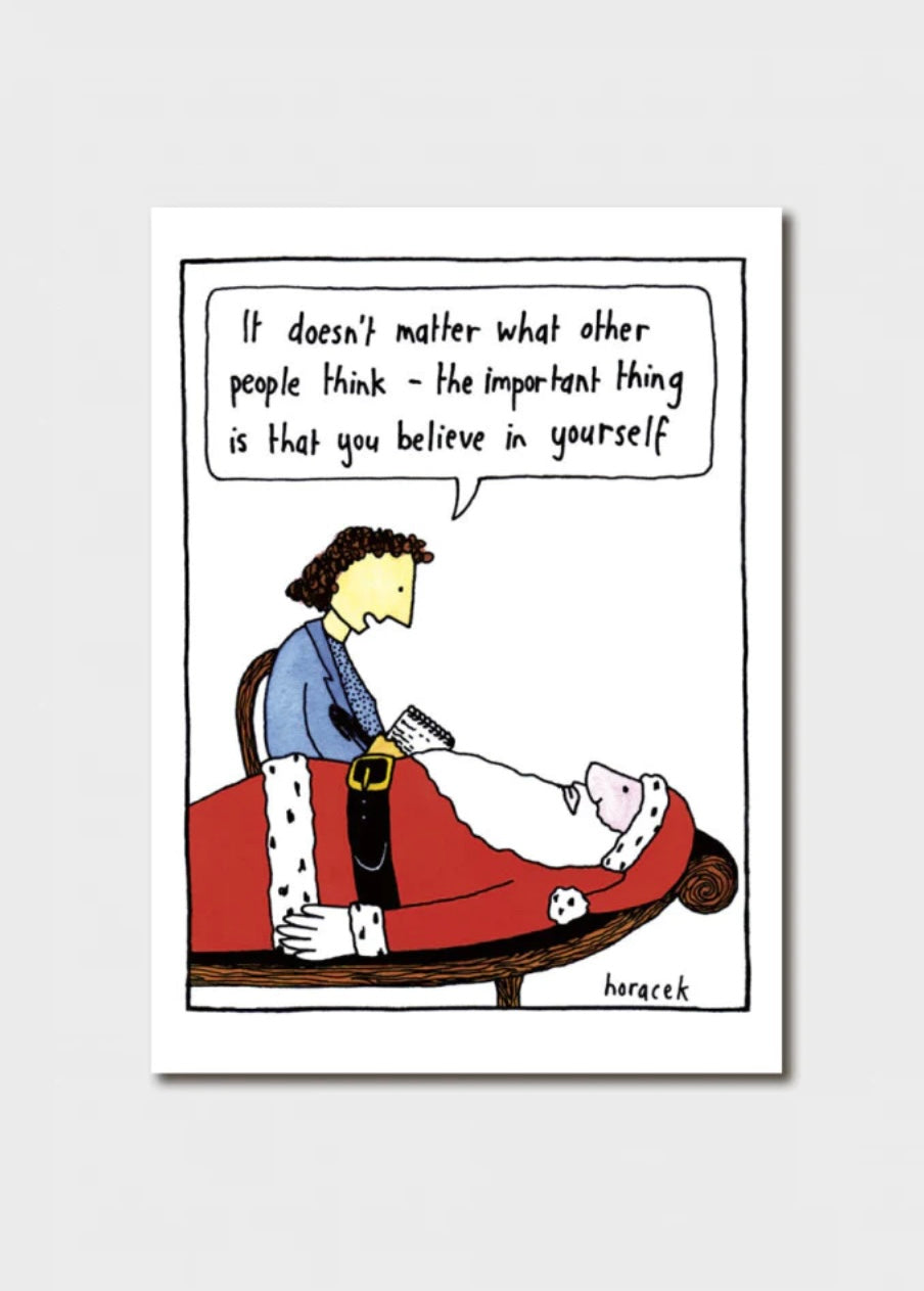 Judy Horacek Card - Therapy Santa