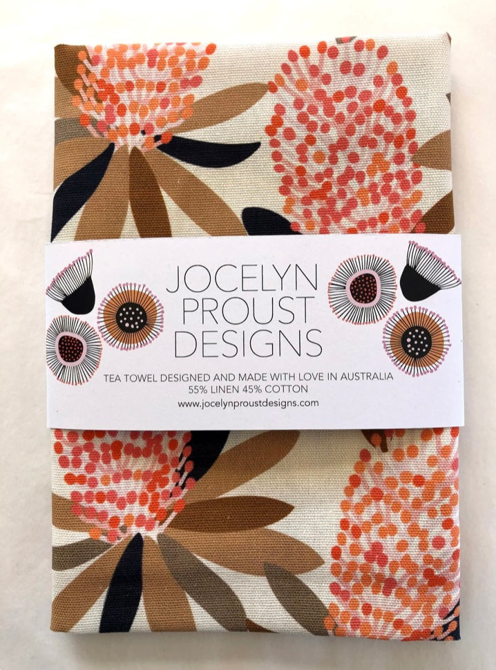 Jocelyn Proust Designs Tea Towel - Banksia on Cream