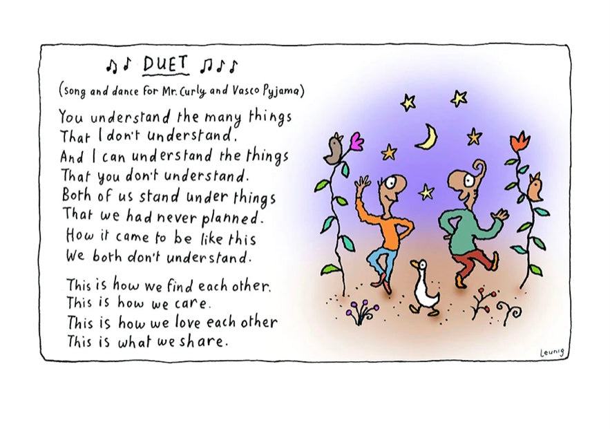 Michael Leunig Print - Duet