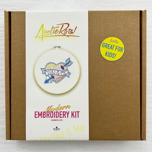 Auntie Ra-ra - Modern Embroidery Kit, You & Me