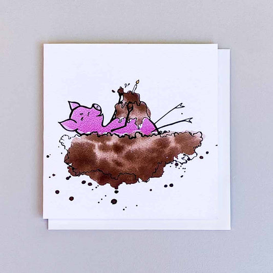 Periwinkle Illustrations Card - Have A Mudnificent Birthday!