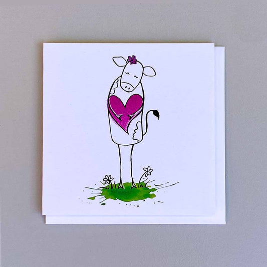 Periwinkle Illustrations Card - Thinking-Of-Moo!