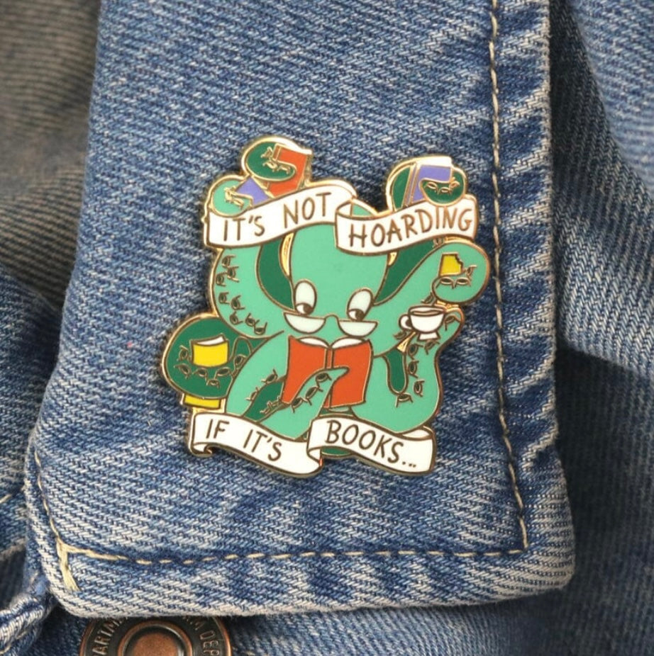 Jubly-Umph Originals Lapel Pin - It’s Not Hoarding If It’s Books