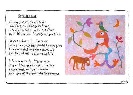 Michael Leunig Print - Good Old Love