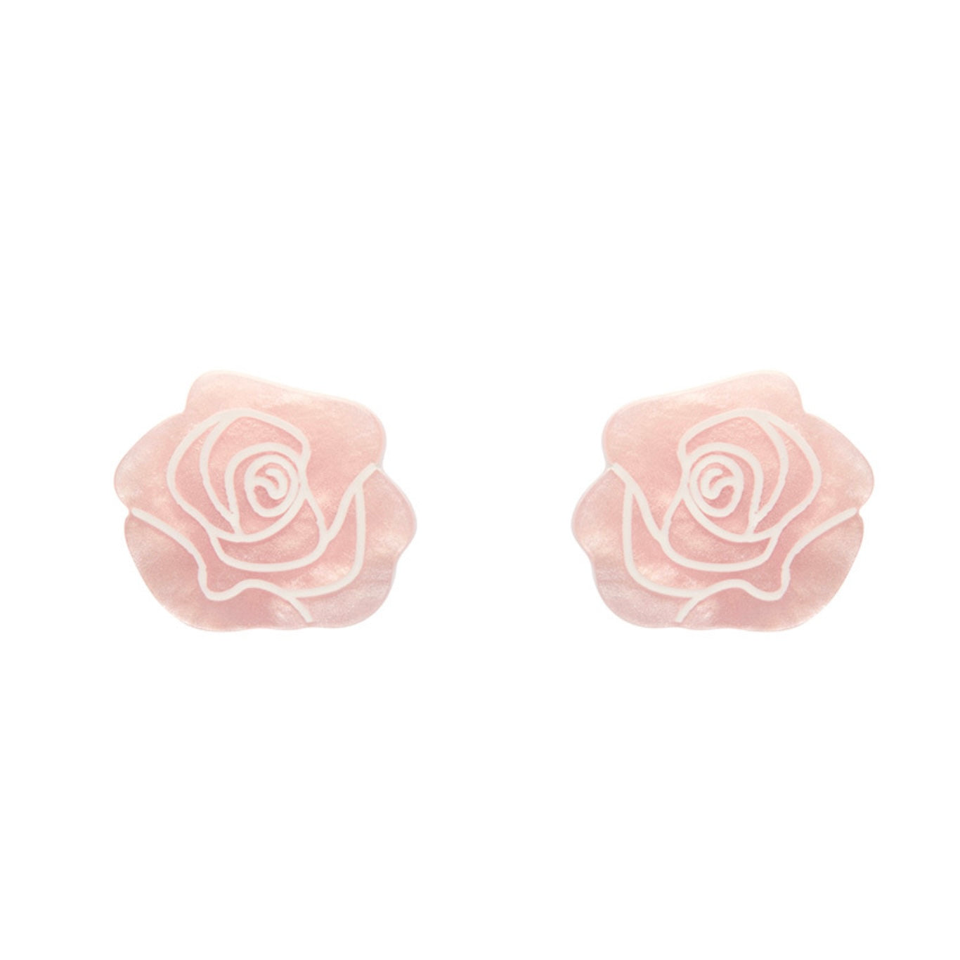 Erstwilder - Eternal Rose Stud Earrings (Light Pink)