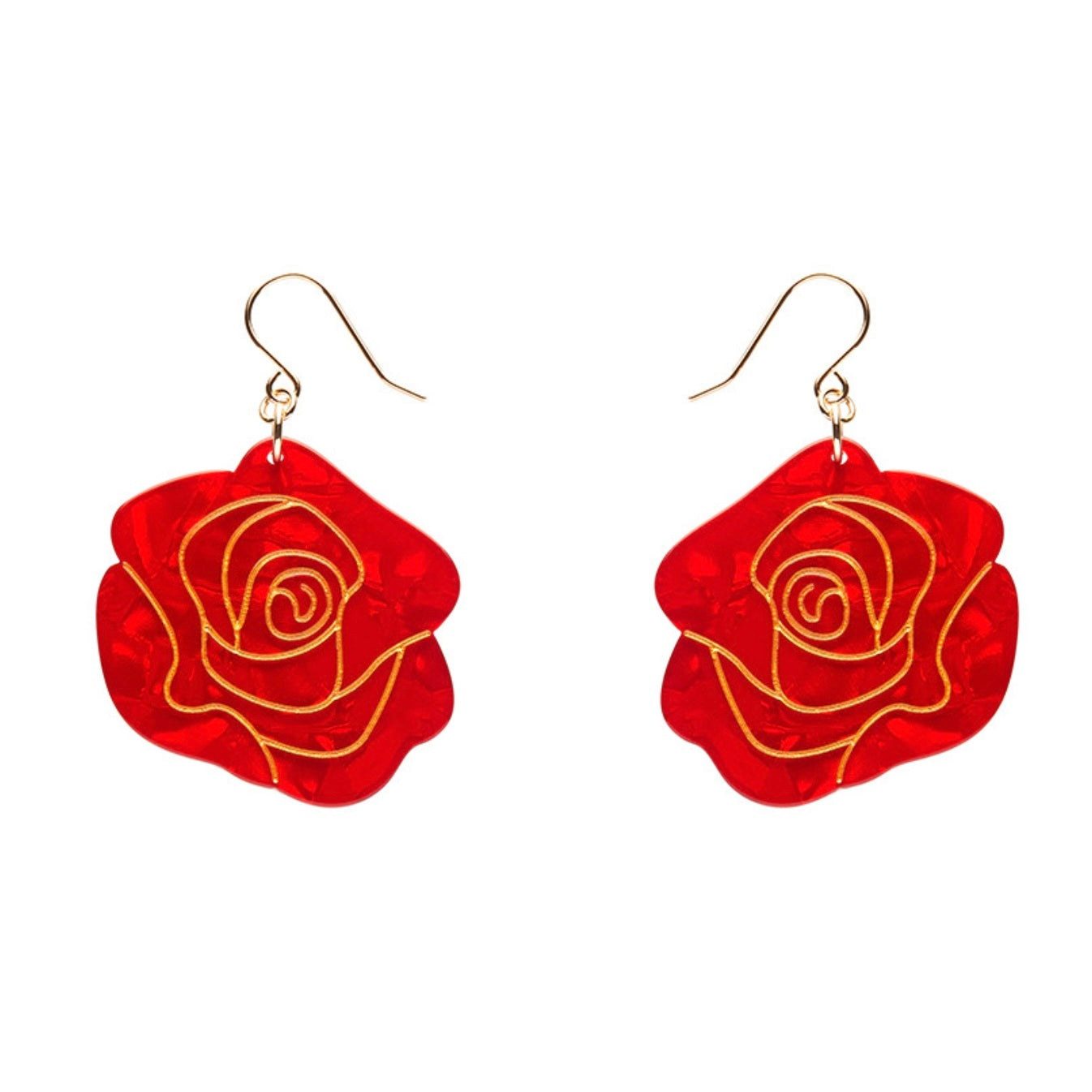 Erstwilder - Eternal Rose Drop Earrings (Red)